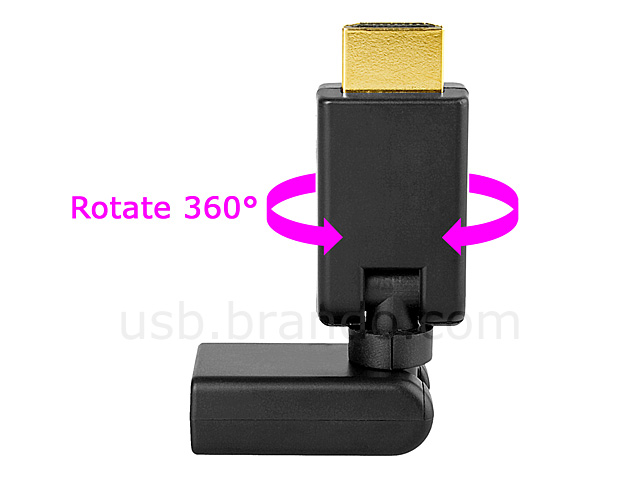 360° x 360° HDMI Male to HDMI Female Adapter