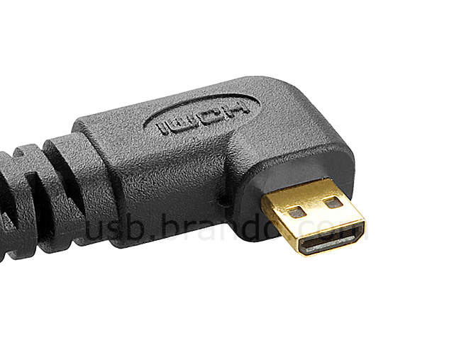 Micro HDMI Type D Male to HDMI Female Cable (90°)