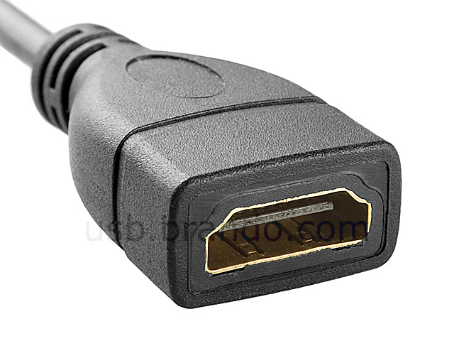 Micro HDMI Type D Male to HDMI Female Cable (90°)