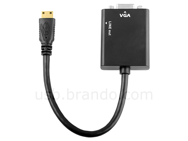Mini HDMI Male to VGA + Audio Output Cable