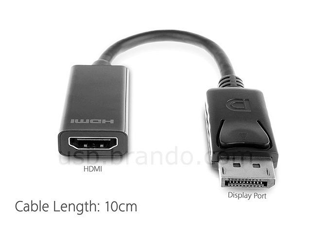 Display Port Male to HDMI Female Short Cable