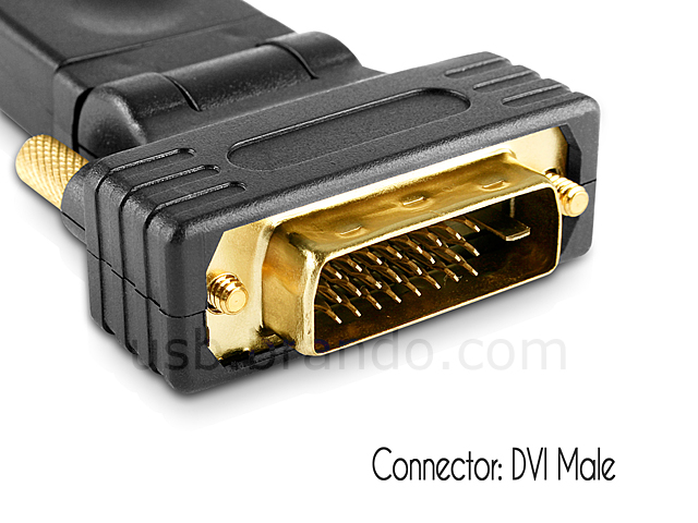 360° x 180° HDMI Female to DVI Male Adapter