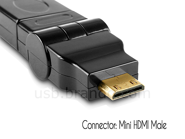 360° x 180° HDMI Female to Mini HDMI Male Adapter