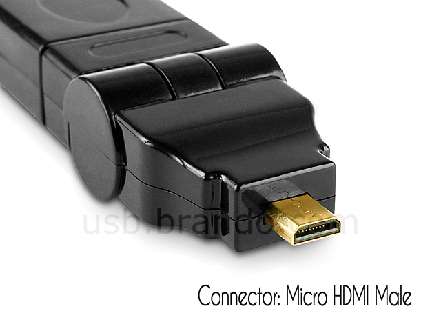 360° x 180° HDMI Female to Micro HDMI Male Adapter