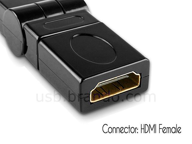 360° x 180° HDMI Female to HDMI Male Adapter