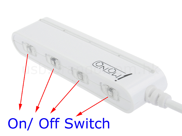 iMONO 4-Port Hub with On/Off Switches