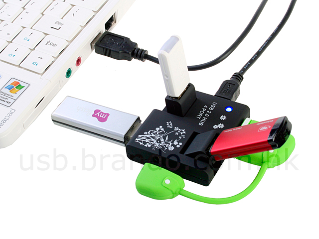 USB 90° x 2 Revolving 4-Port Hub