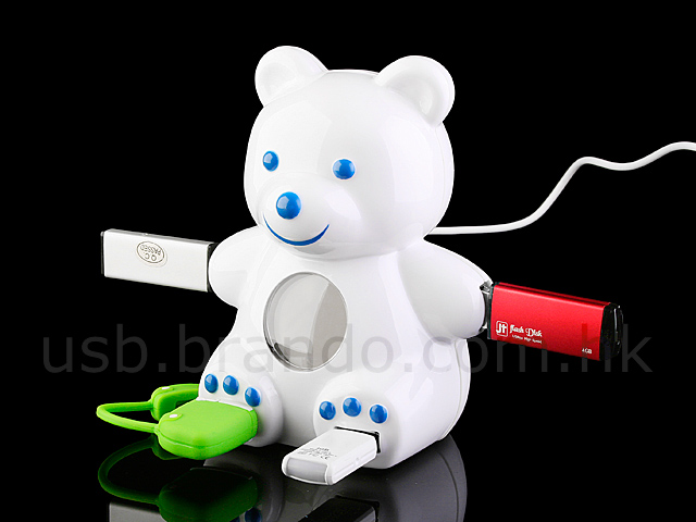 USB Bear 4-Port Hub + Alarm Clock