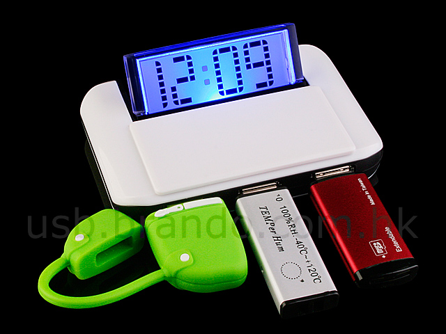 USB 3-Port Hub + Clock