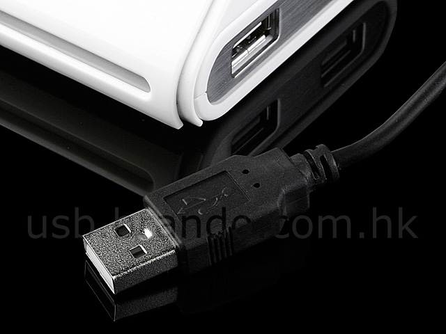 USB 4-Port Hub with Non-Slip Holder