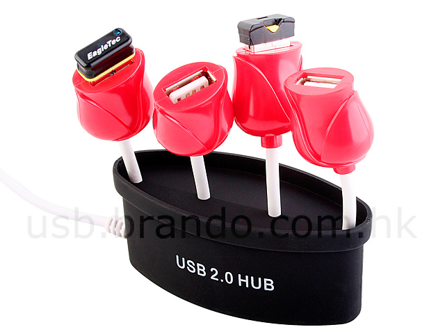 USB 4-Port Flowers Hub