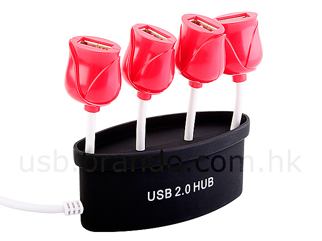 USB 4-Port Flowers Hub