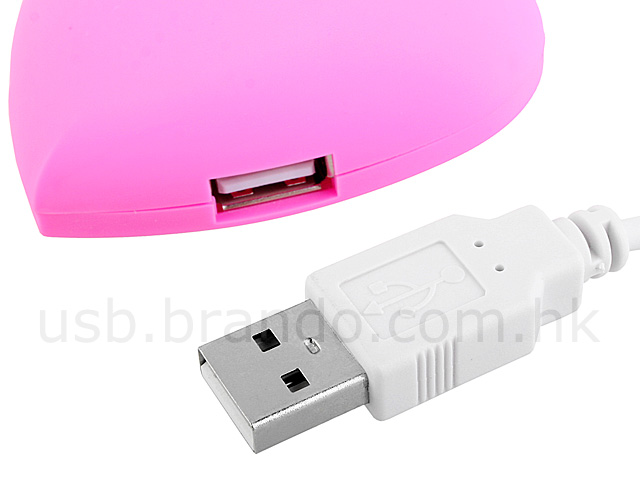 USB Heart 4-Port Hub