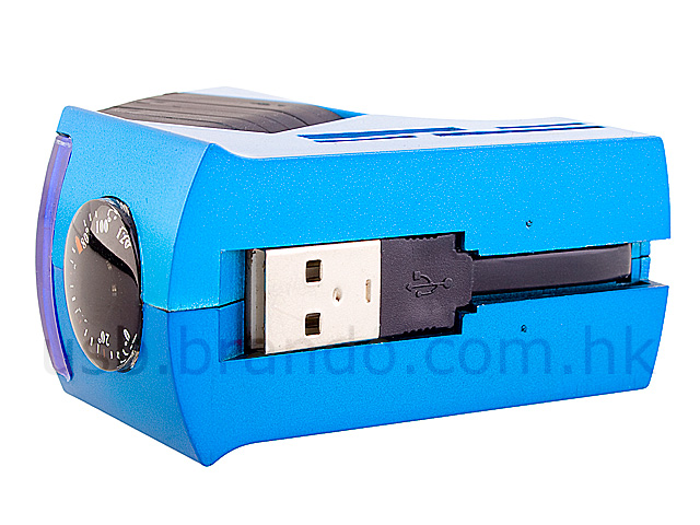 USB 3-Port Hub + Card Reader with Thermometer