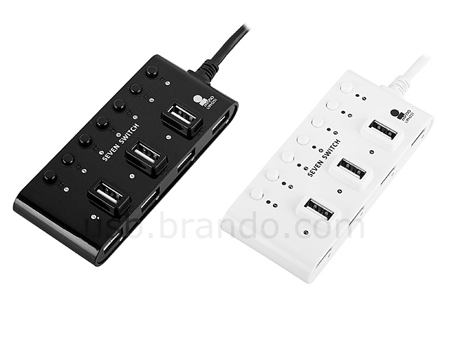 iMONO 7-Port Hub with On/Off Switches