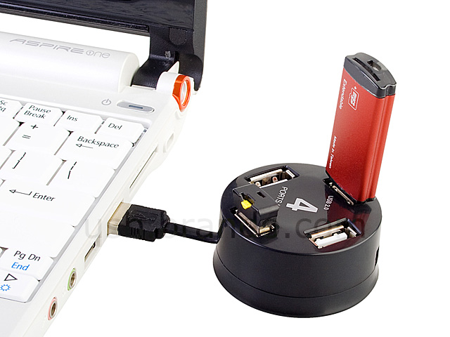 USB Mini Cylindrical 4-Port Hub