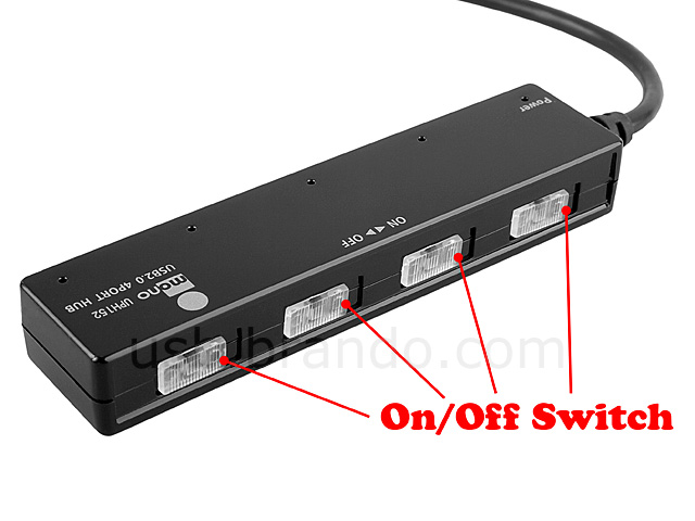 iMONO 4-Port Hub with On/Off Switches II