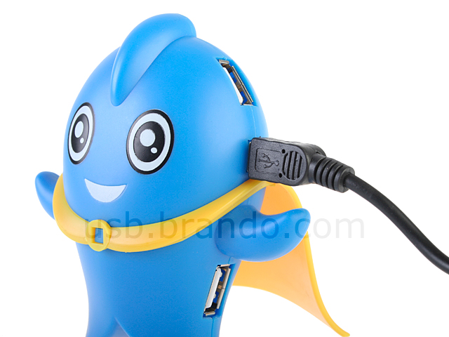 USB Blue Alien 4-Port Hub