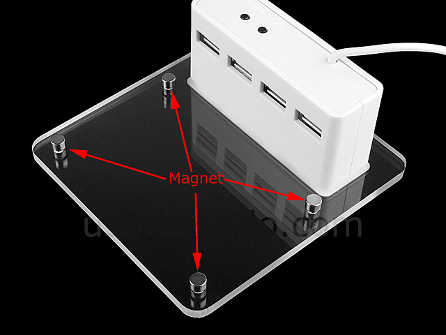 USB 4-Port Hub with Photo Frame and Clock