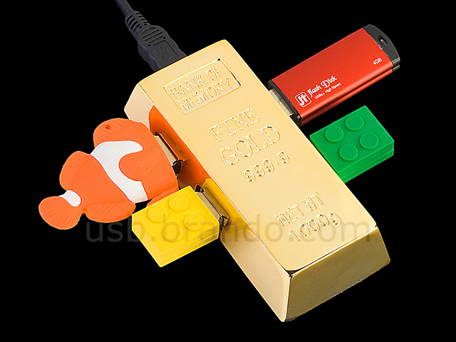 USB Gold Bar 4-Port Hub