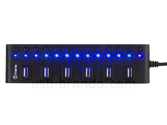 iMONO 13-Port USB Hub Bar with On/Off Switches