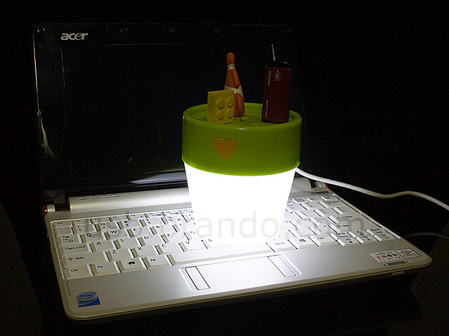 USB Flower Pot 4-Port Hub with Light