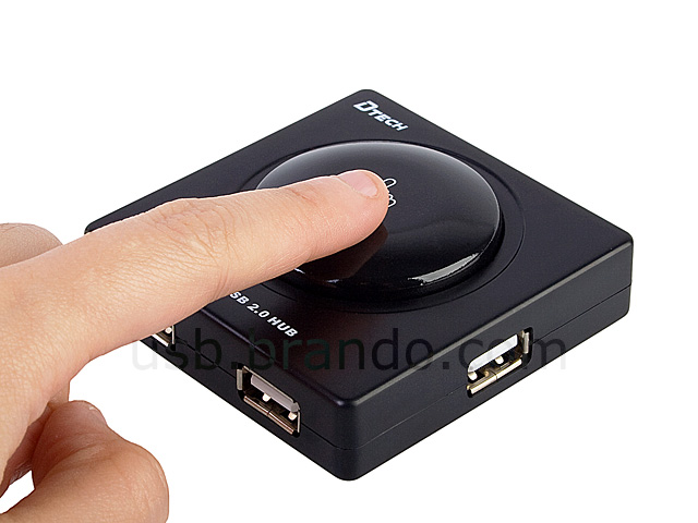 USB 4-Port Hub with ECO Button