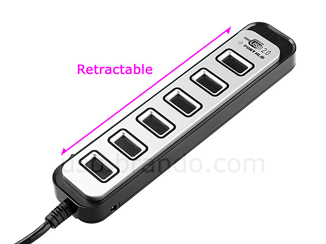 USB Prevent-Dust Lip 7-Port Hub Bar