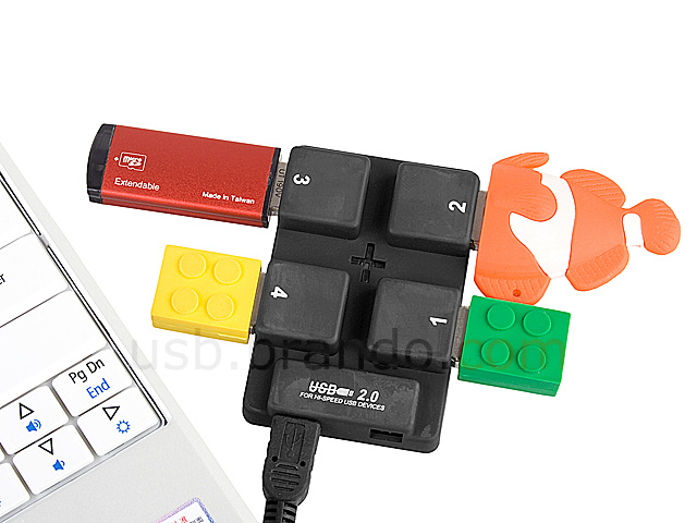 USB Brick-Brick 4-Port Hub