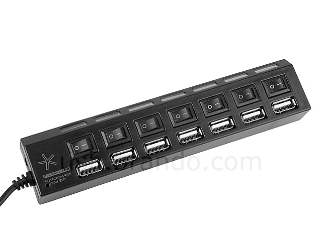 USB 7-Port Hub Bar with On/Off Switches