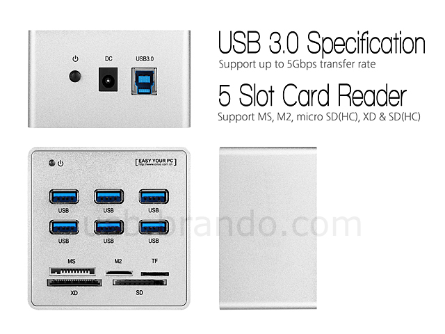 ORICO  USB 3.0 6-Port Hub Combo