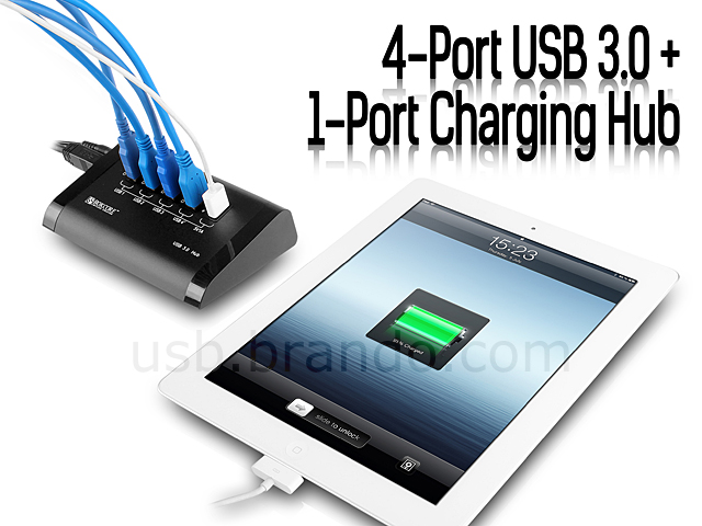 4-Port USB 3.0 + 1-Port Charging Hub