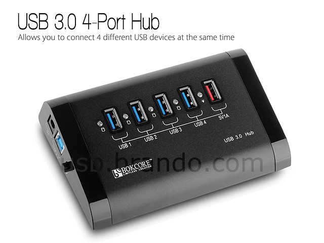 4-Port USB 3.0 + 1-Port Charging Hub