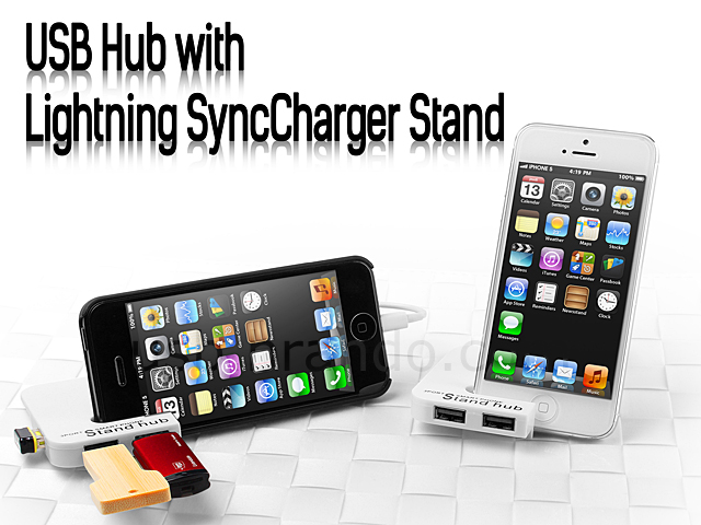 USB Hub with Lightning SynCharger Stand