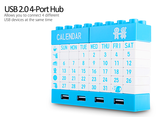 USB Puzzle Calendar 4-Port Hub