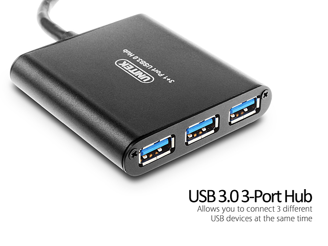 UNITEK Y-3043 3-Port USB 3.0 + 1-Port Charging Hub