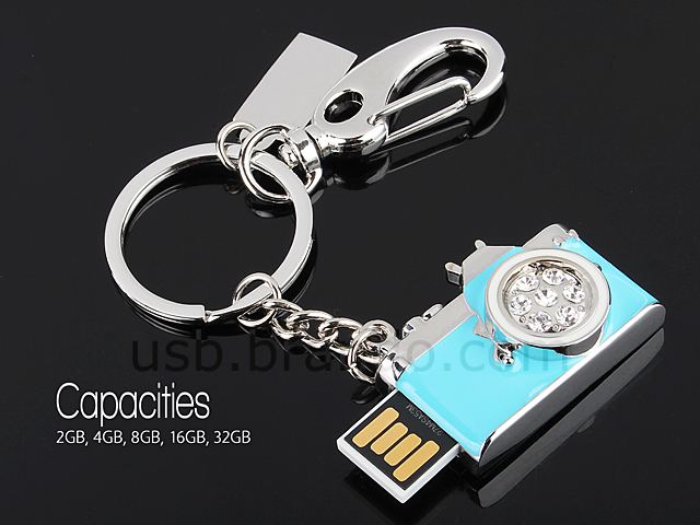 USB Jewel Camera Keychain Flash Drive