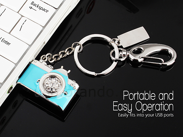 USB Jewel Camera Keychain Flash Drive