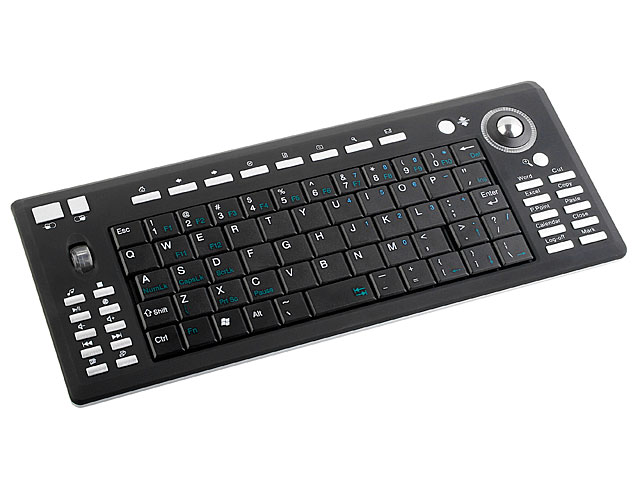 USB 2.4Ghz RF Wireless Tiny Keyboard With Trackball