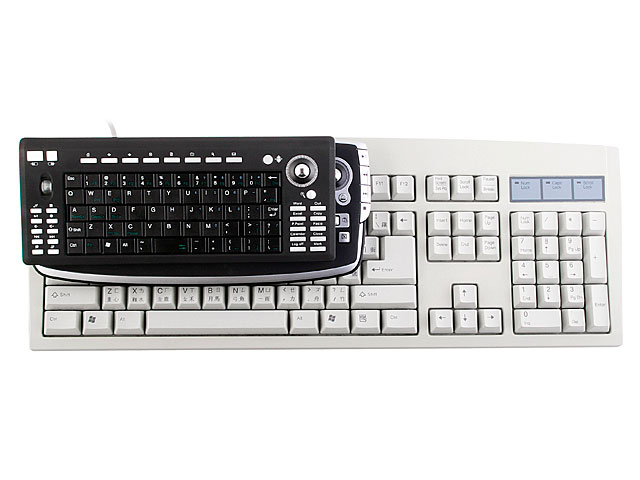 USB 2.4Ghz RF Wireless Tiny Keyboard With Trackball