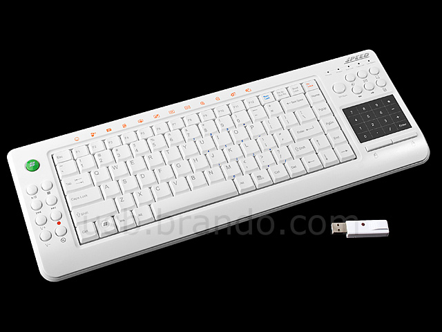 USB 2.4GHz RF Entertainment Slim Keyboard with Smart TouchPad