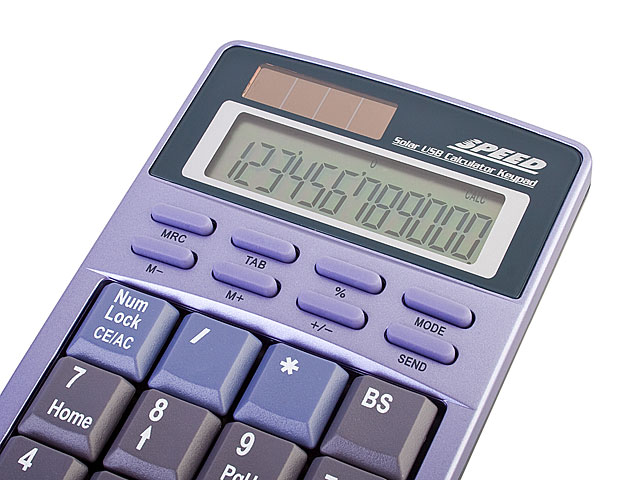 USB Solar Calculator + Keypad