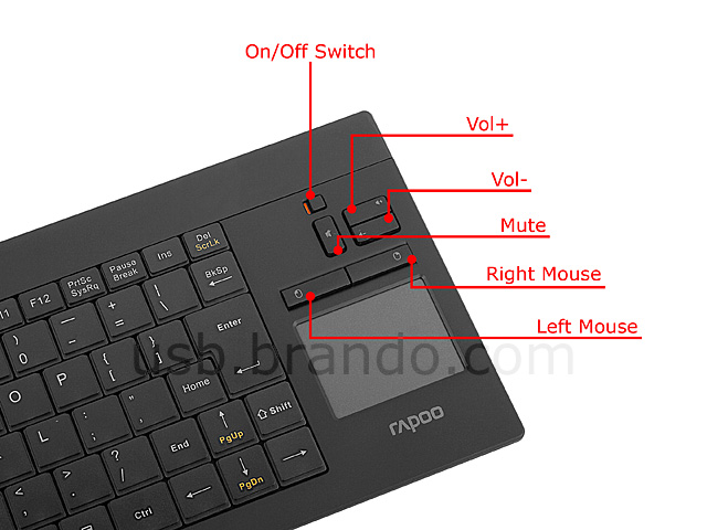Rapoo 2900 Touch Slim Wireless Keyboard with Touchpad