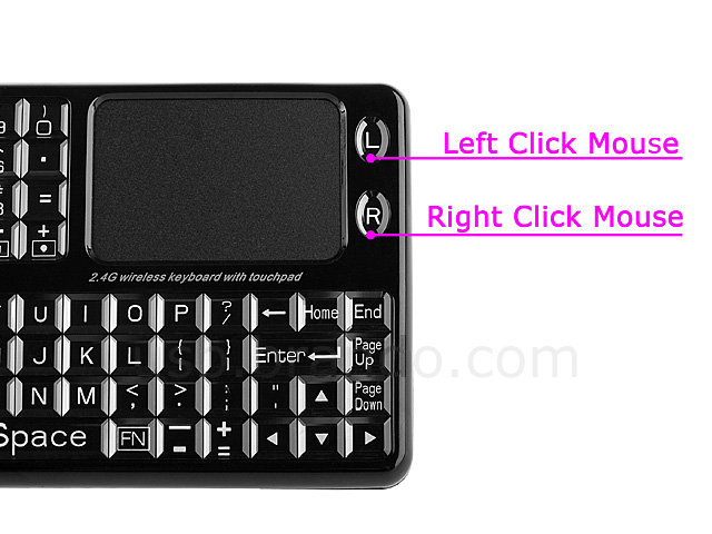 USB 2.4GHz Multimedia Keyboard with Touchpad