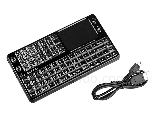 USB 2.4GHz Multimedia Keyboard with Touchpad