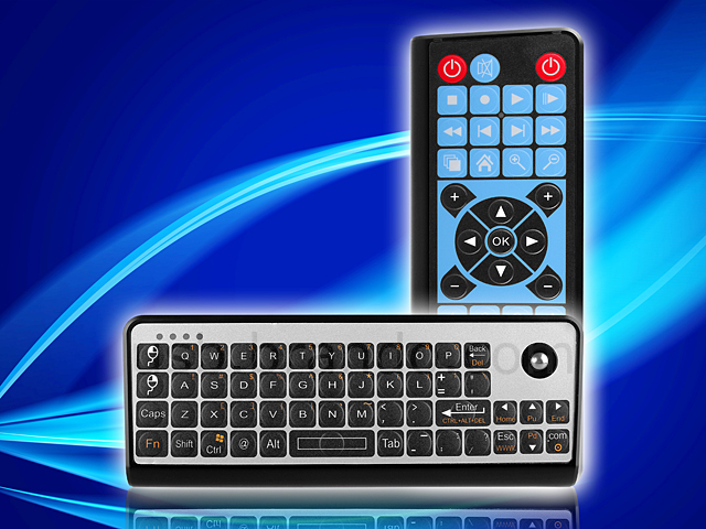 2.4GHz Wireless Keyboard with Trackball and  IR Remote