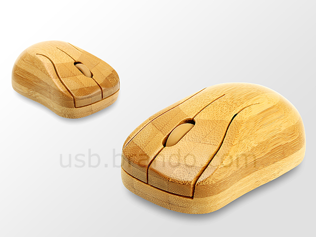 USB Full Bamboo Mini Wireless Keyboard with Mouse