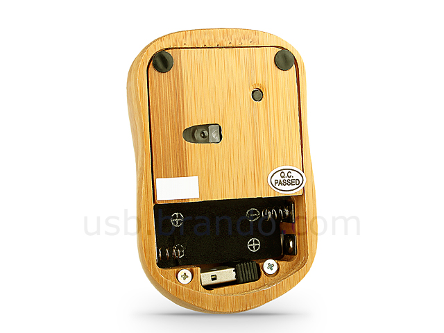 USB Full Bamboo Mini Wireless Keyboard with Mouse