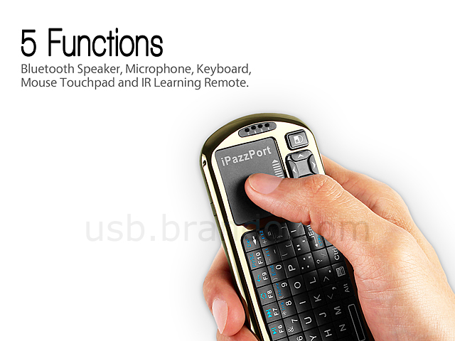 iPazzPort Voice Bluetooth Handheld Keyboard with IR Remote