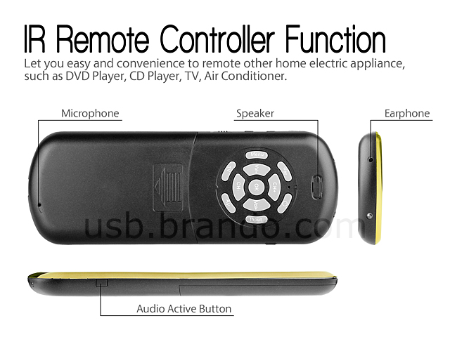 iPazzPort Voice Bluetooth Handheld Keyboard with IR Remote